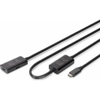 Datový kabel Digitus Aktivní prodlužovací kabel USB-C - USB-C, USB 3.2 Gen 1, 5 Gb/s, 10 m