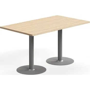 Jídelní stůl Stůl VERTICUS, 1400x800x720 mm, dub/stříbrná