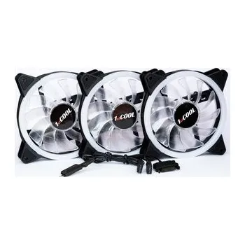 Počítačové chlazení 1stCOOL Fan KIT AURA EVO 1 ARGB, 3x Dual Ring ventilátor + ARGB Nano řadič