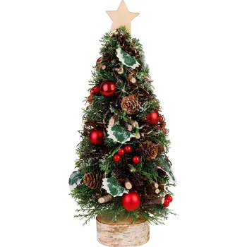 Vánoční stromek Stromeček MagicHome Vánoce, na podstavci, s hvězdou, 18x40 cm