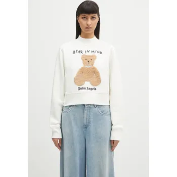 Pánská mikina Bavlněná mikina Palm Angels Bear In Mind Crew, L, bílá, 00X