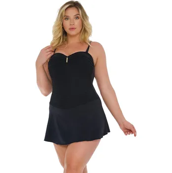 Dámské plavky Plavky Self S 8900 LC6 Lucerne 6 Šaty černá 40C-L