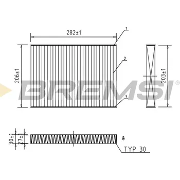 Kabinový filtr Filtr vzduchu v interiéru BREMSI FC0181A