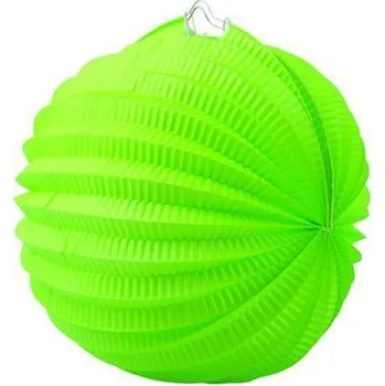 Party dekorace Papírový lampion, zelená, kulatý, 22 cm, 1018014007-14
