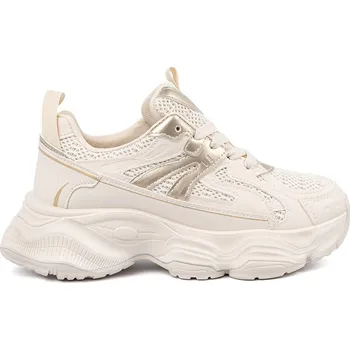 Dámské tenisky Světle béžové dámské sneakersy na hrubé podrážce 88218BE Velikost: 41