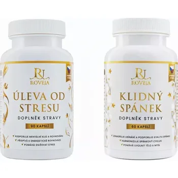 Přípravek na podporu paměti a spánku Roveja - Stres a spánek - přírodní balíček pro pohodu a snadní usínání, 150 kapslí