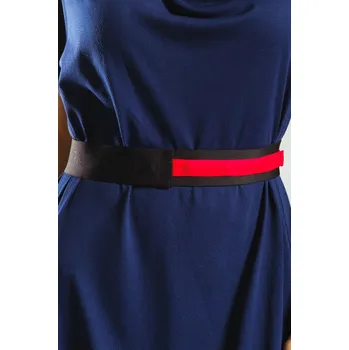 Opasek Červený pružný pásek Paros k šatům – nanoSPACE by LADA Velikost: M