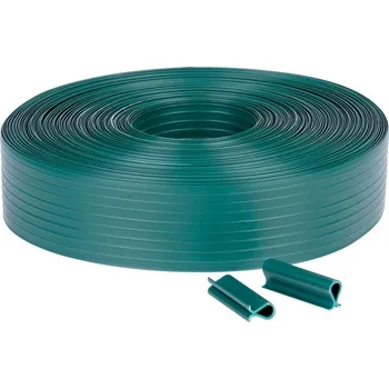 Příslušenství pro plot Páska Strend Pro EUROSTANDARD, 47,5 mm, L-35 m, tieniaca, zelená, krycia, na plotové panely, s 20 klipsami, 1000g/m2, PVC, RAL6005