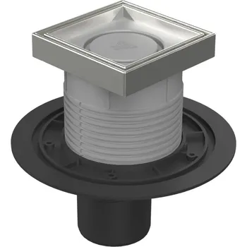 kanalizace Podlahová vpusť spodní D75, nerez rámeček, mřížka CERAMICS 125