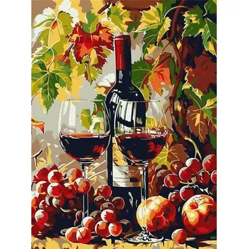 Set školních potřeb Malowanie po numerach - Jesienne wino 30x40cm