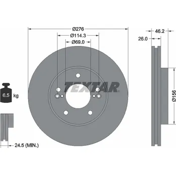 Brzdový kotouč Brzdový kotouč TEXTAR 92173203