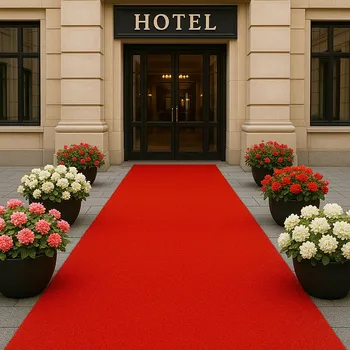 Koberec SUPER CENA: Červený festivalový koberec Budget, na míru, šíře 2m,4m, červená, resine, chodba / předsíň - 1 rok na vrácení + DOPRAVA ZDARMA k Vám i zpět