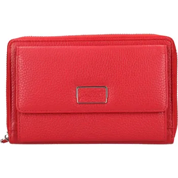Peněženka Kožená peněženka/kabelka na mobil s popruhem Lagen ELLA červená