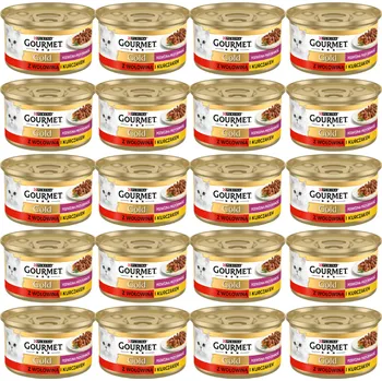 Krmivo pro kočku Purina Gourmet Gold s hovězím a kuřecím masem v omáčce 72x85g