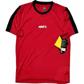 Pánské tričko 100% Pánské tričko 100% RIDECAMP Jersey s krátkým rukávem tmavě červené velikosti. M (NOVINKA)