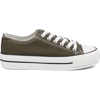 Dámské tenisky Tmavě zelené dámské plátěné tenisky 777-1DK.GR Velikost: 39