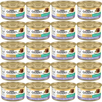 Krmivo pro kočku Purina Gourmet Gold Savoury Cake s jehněčím masem a zelenými fazolkami 72x85g