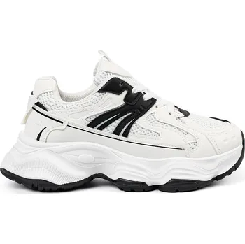 Dámské tenisky Bílo-černé dámské sneakersy na hrubé podrážce 88218W Velikost: 41