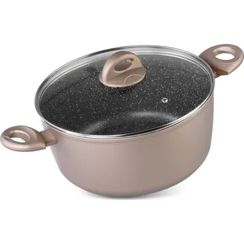 Hrnec Hrnec MagicHome Coffee Brown Line, 24 cm, 4,0 lit, s poklicí