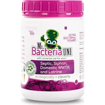 Čistič odpadu Aktivátor Mr.Bacteria UNI 4v1, do septiku, sifonu, ČOV a latríny, 500 g