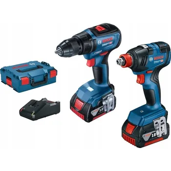 Sada nářadí Sada aku nářadí Bosch Professional: GSR 18V-50 + GDX 180-LI + 3x aku 18V/5.0Ah + kufr L-BOXX 136 (06019G5227)