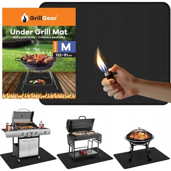 POŽÁRNĚ ODOLNÁ PLAMOODOLNÁ PODLOŽKA NA GRIL 122x91 cm - 152x101 cm - 229x122 cm Velikost: M