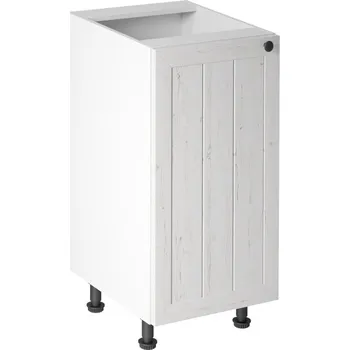 Kuchyňská linka MISAEL dolní skříňka D40 levá, korpus bílý, dvířka borovice andersen + vyzvednutí ZDARMA