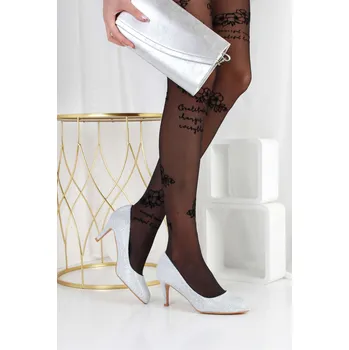 Dámské lodičky Listar Stříbrné třpytivé lodičky 6604-2A.SI Velikost: 41