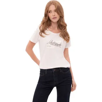 Dámské tričko Dámské triko s krátkým rukávem VOLCANO-NOTE-100-WHITE Bílá L