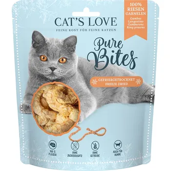 Pamlsek pro kočku Cat's Love Pure Bites obří garnát, 25 g