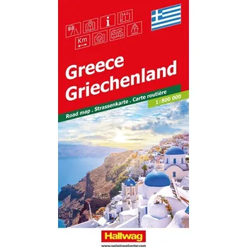 Hallwag Strassenkarte Griechenland 1:800.000
