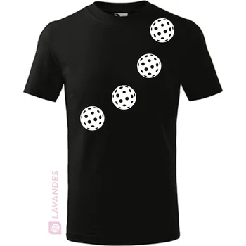 Florbal, dětské, černá, 110 (Dětské florbalové tričko)