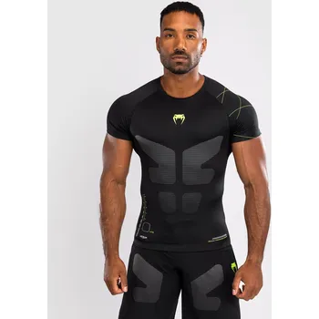 Rashguard Rashguard Venum Training Camp 4.0 - krátké rukávy - Black/Neon Green Velikost: M