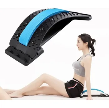 Protahovač zad s masážními body a opěrkou | masážní podložka, bederní opěrka