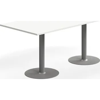 Jídelní stůl Stůl ALVA, 1800x800x720 mm, upevnitelný, vysokotlaký laminát, stříbrná/bílá