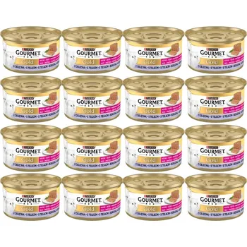 Purina Gourmet Gold Kitten pěna s telecím masem 48x85g