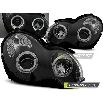 Osvětlení automobilu Tuning-Tec Přední čirá světla Mercedes Benz C W203 (2000 - 2004) - černé - Angel Eyes