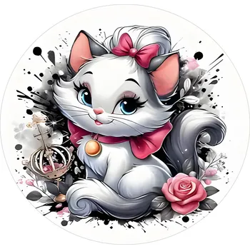 Koberec Disney Kruhový koberec Aristokočky ⌀120cm - Kočička Marie 2