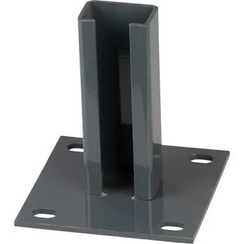 Příslušenství pro plot Patka Strend Pro EUROSTANDARD, 60x40 mm, antracit, RAL7016, k ukotvení, pro sloupek