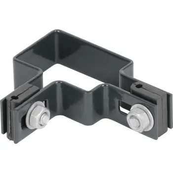 Příslušenství pro plot Objímka Strend Pro EUROSTANDARD, 60x40 mm, rohová, antracit, Zn+PVC, RAL7016, na hranatý sloupek