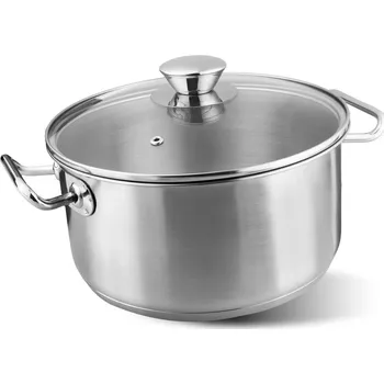 Hrnec Kastrol MagicHome Chloe, hrnec, 24 cm, 5,5 lit., se skleněnou poklicí, nerez