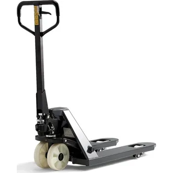 Paletový vozík Paletový vozík BOOST, s rychlozdvihem, 2500 kg, 800 mm, jednoduchá nylonová kola, šedý