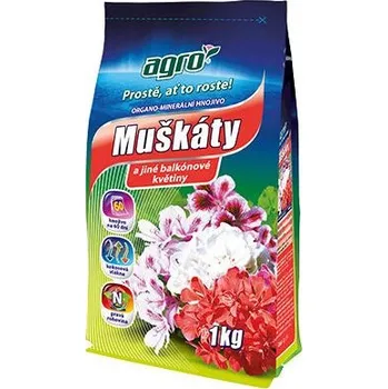 Hnojivo Agro Organo-minerální hnojivo muškáty 1 kg 1000 gram 1020 gram