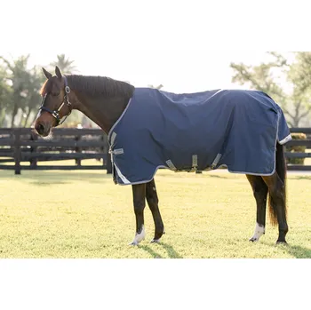 Deka pro koně RHINO Deka nepromokavá Rhino, 0 g, navy/titanium grey & classic blue Délka zad: 130 cm