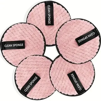 Make-up Sada makeup houbiček pro snadné nanášení make-upu | kosmetická pomůcka, aplikační houbička - 5 ks růžového mycího gelu na obličej