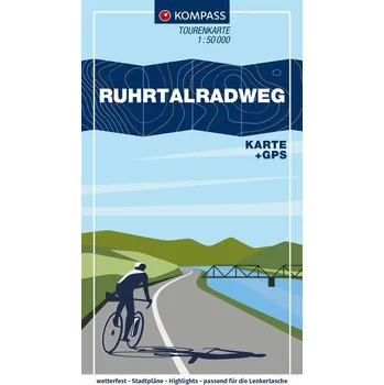 KOMPASS Fahrrad-Tourenkarte Ruhrtalradweg 1:50.000