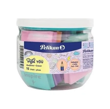 Set školních potřeb Gumka do ścierania pastel mix (15szt) PELIKAN