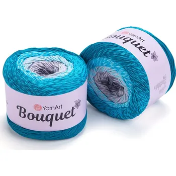 Galanterie Yarn Art Bouquet 716 petrolejová tyrkysová šedá