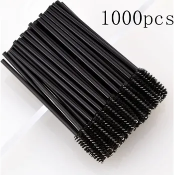 50-1000 kusů Jednorázové kartáčky na řasy a obočí pro aplikaci | kartáček, štěteček - 1000 ks černé