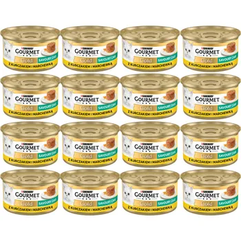 Krmivo pro kočku Purina Gourmet Gold Savoury Cake s kuřecím masem a mrkví 48x85g